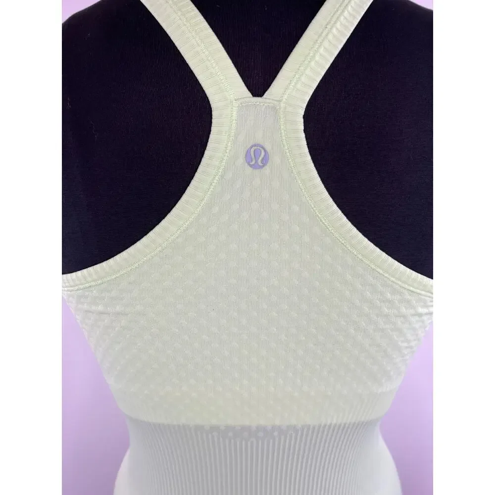 Lululemon Light Green Scoop Neck Racerback Athletic Ebb Tank Top Yoga Workout 8